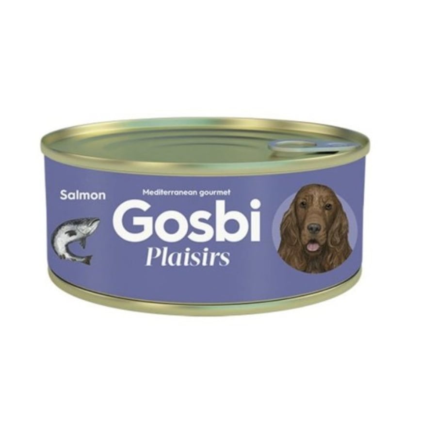 Gosbi Plaisirs 無穀物狗罐頭 三文魚 185g (GPS185)