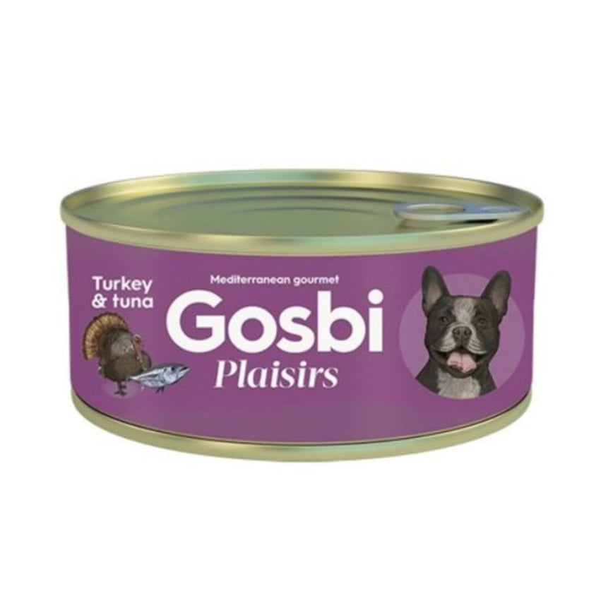 Gosbi Plaisirs 無穀物狗罐頭 火雞及吞拿魚 185g (GPTT185)
