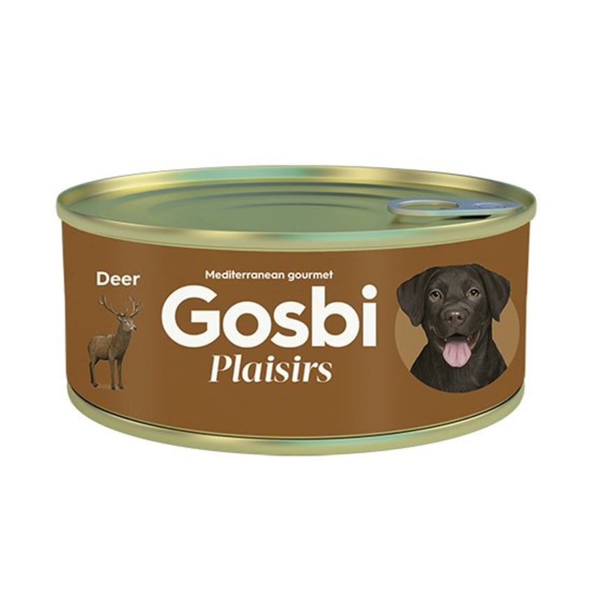 Gosbi Plaisirs 無穀物狗罐頭 鹿肉 185g (GPD185)