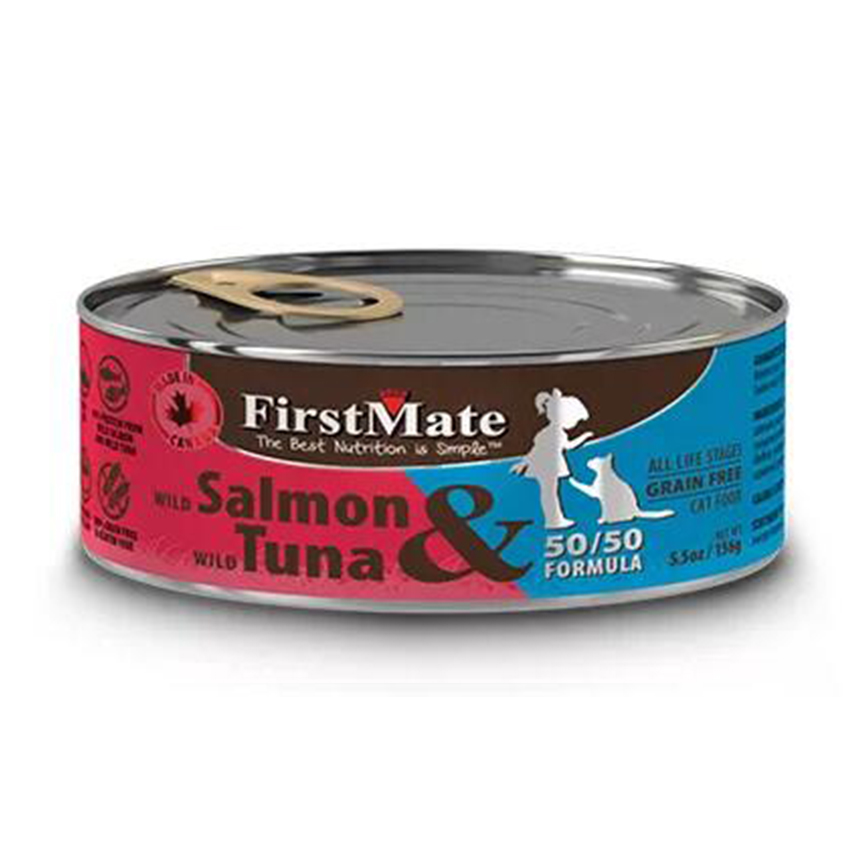 FirstMate 貓罐頭 無穀物野生三文魚+野生吞拿魚 156g