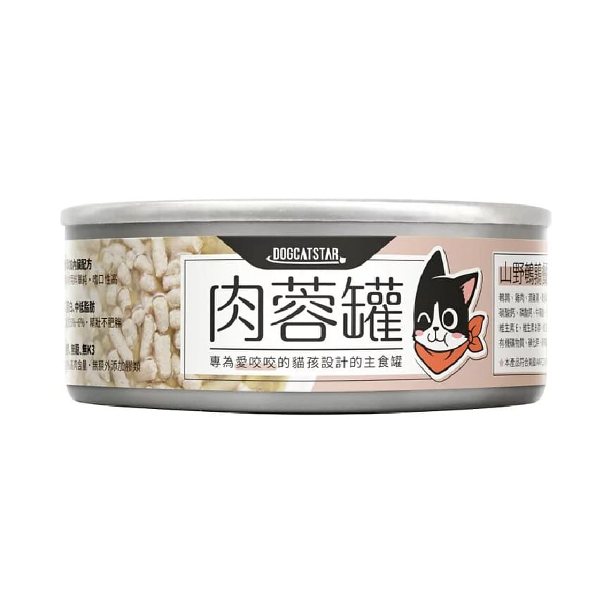 汪喵星球 貓罐頭 DogCatStar 貓用98% 咬咬肉蓉主食罐 鵪鶉 80g (FM182)