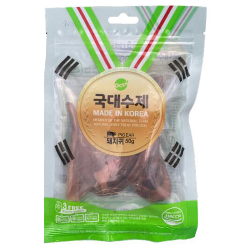 韓國風乾健康天然 狗零食 豬耳朵肉 50g (N-004)