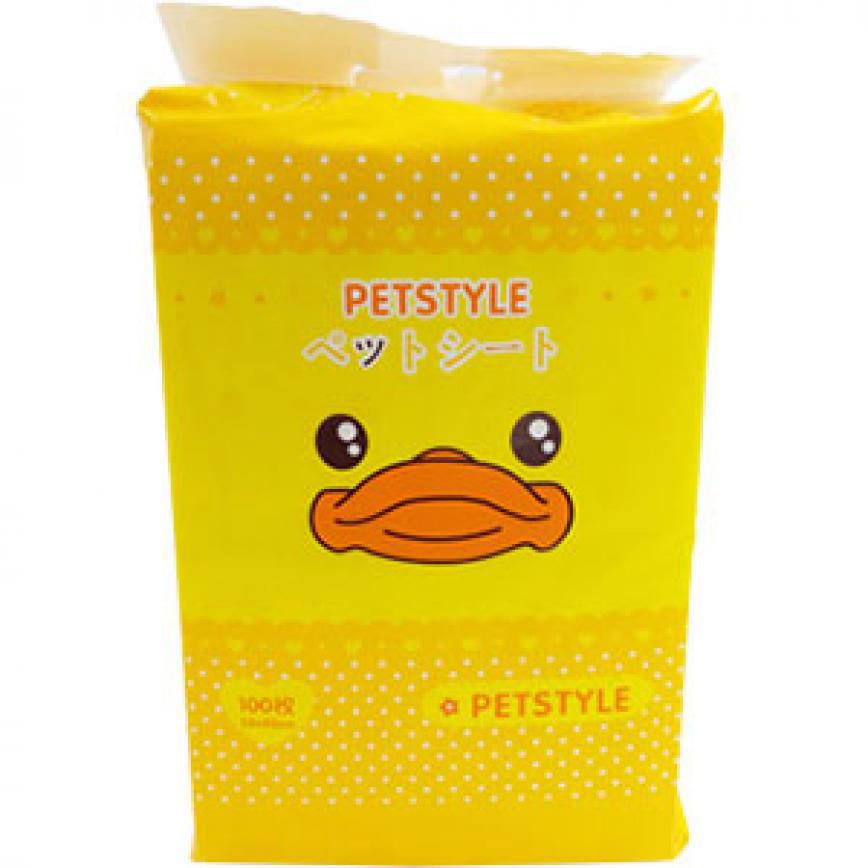 PETSTYLE 鴨鴨圖案寵物尿墊 狗尿墊 狗尿片 [L碼 50枚]