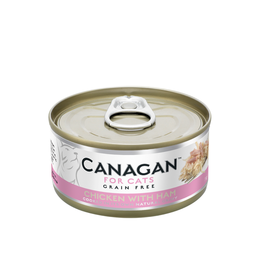 CANAGAN原之選 貓罐頭 無穀物貓罐頭 雞肉伴火腿 75g (WH75)