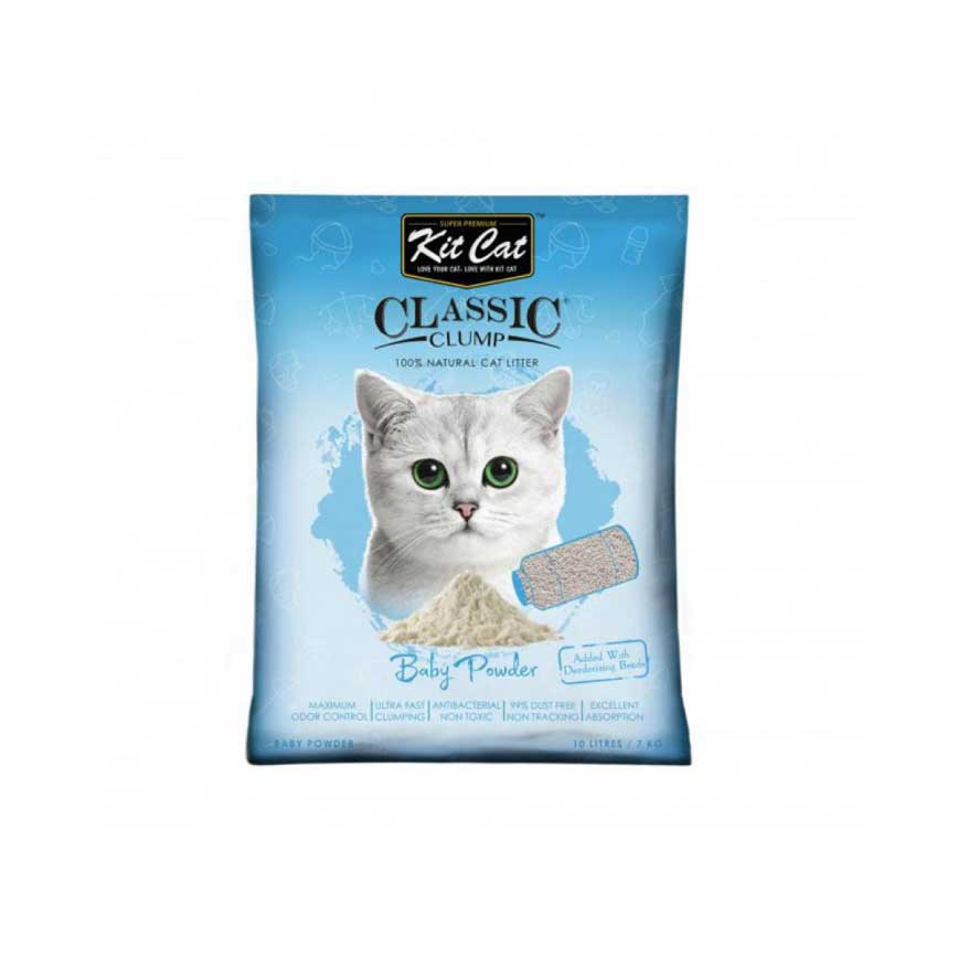 Kit Cat 天然凝結貓砂 爽身粉味 10L (KC-002)