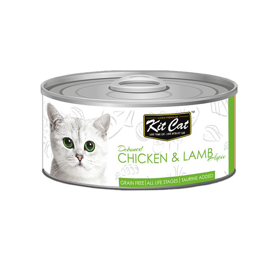 Kit Cat 無穀物肉凍貓罐頭 雞+羊 80g (KC-2225)