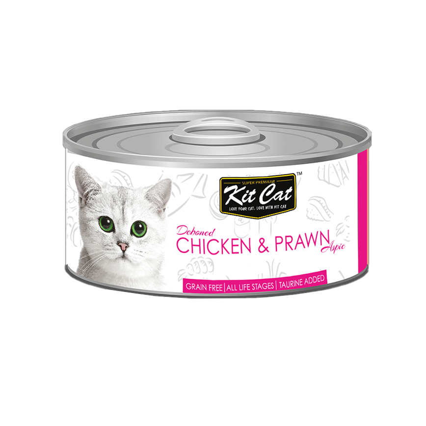 Kit Cat 無穀物肉凍貓罐頭 雞+蝦 80g (KC-2232)