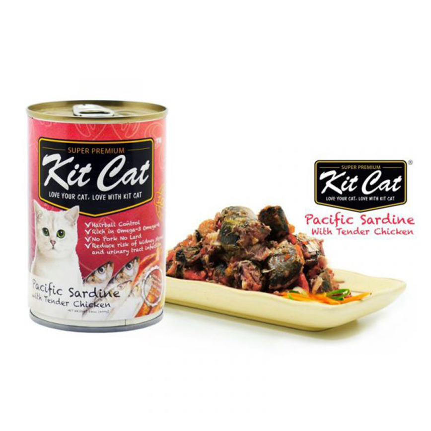 Kit Cat 貓罐頭 太平洋吞拿魚+嫩雞肉 400g (KC-463)