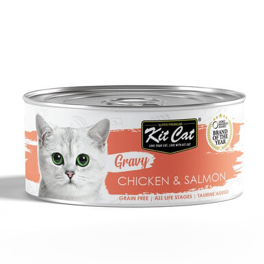 Kit Cat GravySeries 貓罐頭 鮮嫩營養肉汁湯 雞+三文魚 70g (KC-3125)