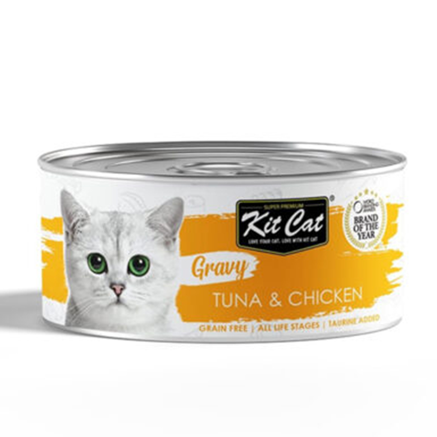 Kit Cat GravySeries 貓罐頭 鮮嫩營養肉汁湯 吞拿+雞 70g (KC-3163)