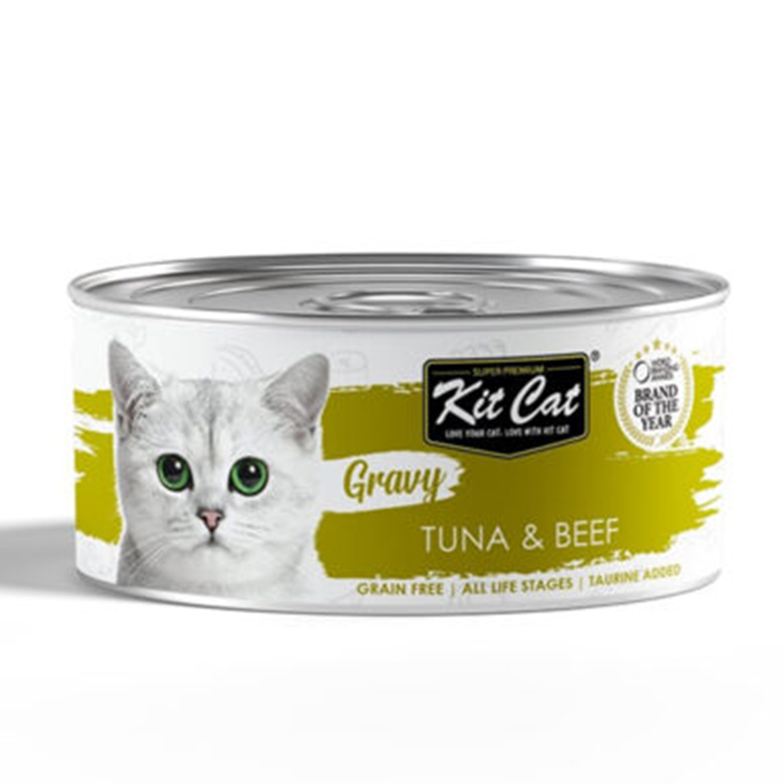 Kit Cat GravySeries 貓罐頭 鮮嫩營養肉汁湯 吞拿魚+牛 70g (KC-3194)