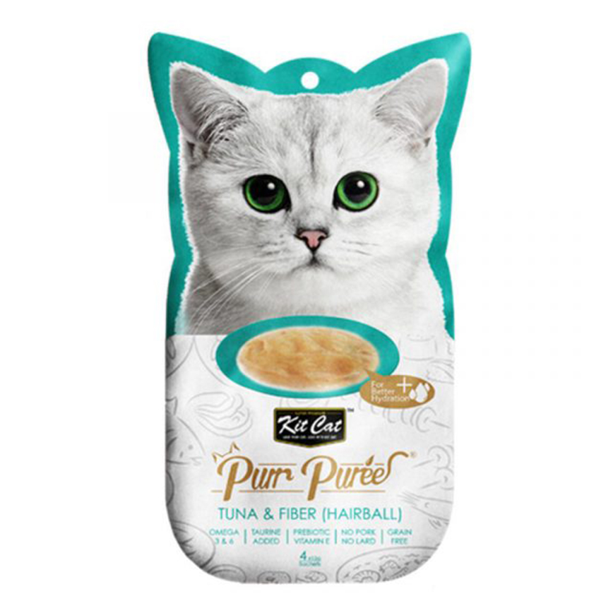 Kit Cat Purr Puree 養生肉醬 吞拿魚+去毛球 60g (KC-843)