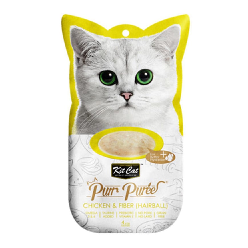 Kit Cat Purr Puree 養生肉醬 雞+去毛球 60g (KC-881)