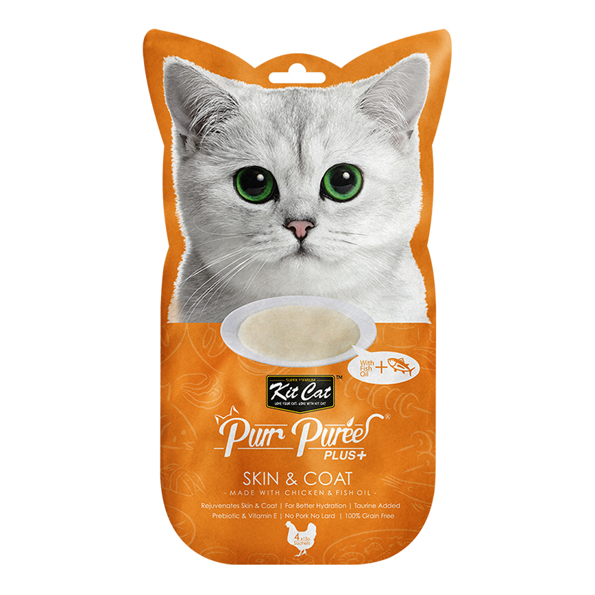 Kit Cat Purr Puree Plus 養生雞肉醬 皮膚護理 60g (KC-3222)