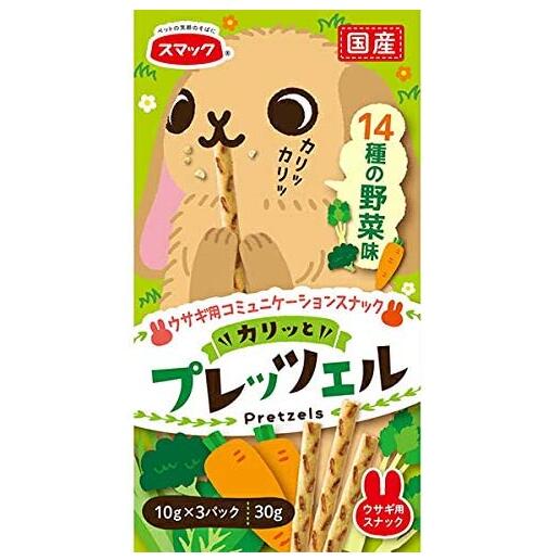 日本SMACK 兔兔百力滋 Rabbit Pretz 雜錦野菜口味 30g (綠 甘筍)