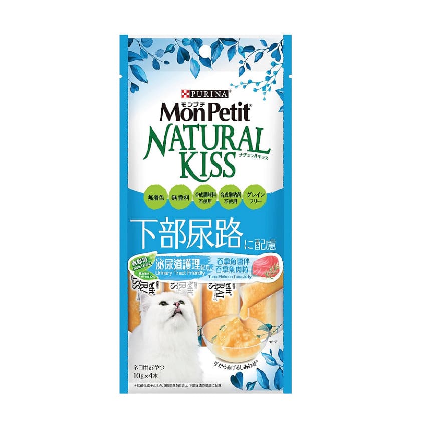 MonPetit Natural Kiss 貓肉泥 泌尿道護理配方 10g (4本) (天藍色) (NE12433763)