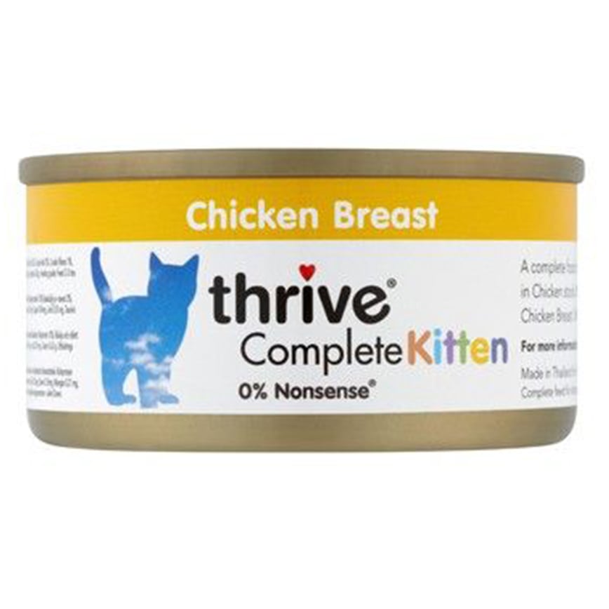 Thrive 幼貓罐頭 脆樂芙 雞胸肉 75g (黃色幼貓) (T_C_C_K)