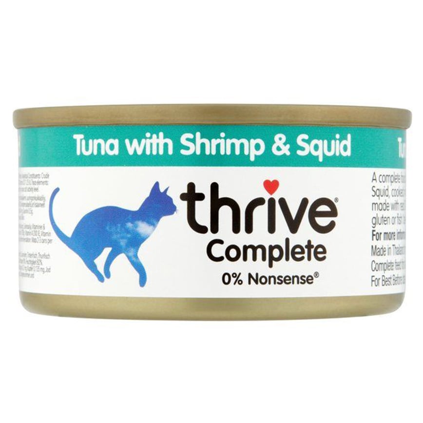 Thrive 貓罐頭 脆樂芙 吞拿魚+海蝦+墨魚 75g (湖水綠) (T_C_C_N3)