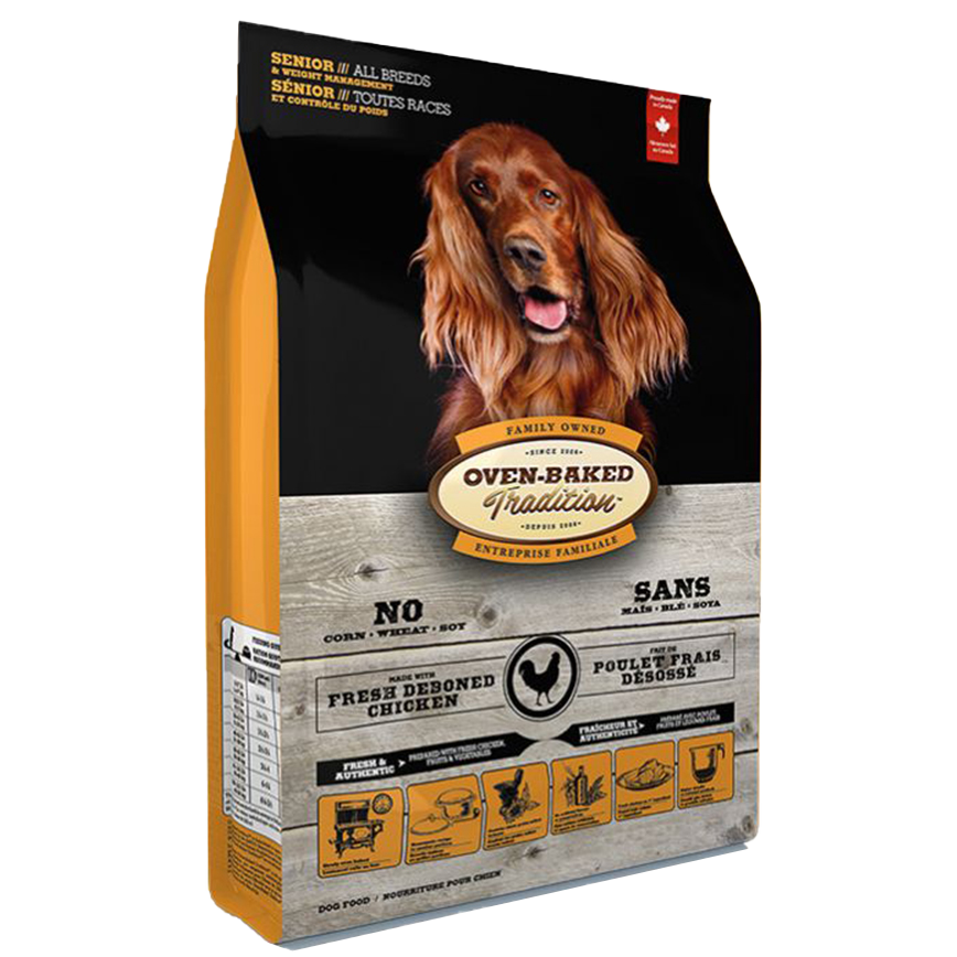 Oven Baked 狗糧 老犬或體重控制配方 大粒 25lb (OBT_25S)
