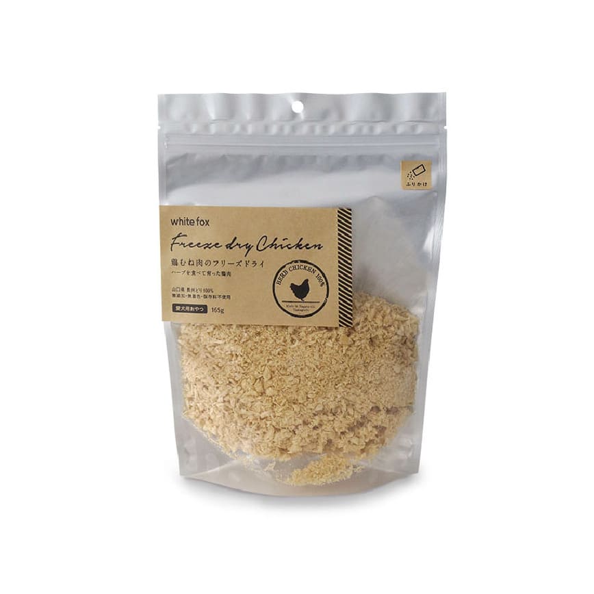日本WHITE FOX 狗零食 凍乾脫水 日本山口縣 拌食天然雞肉粉 165g (犬用)