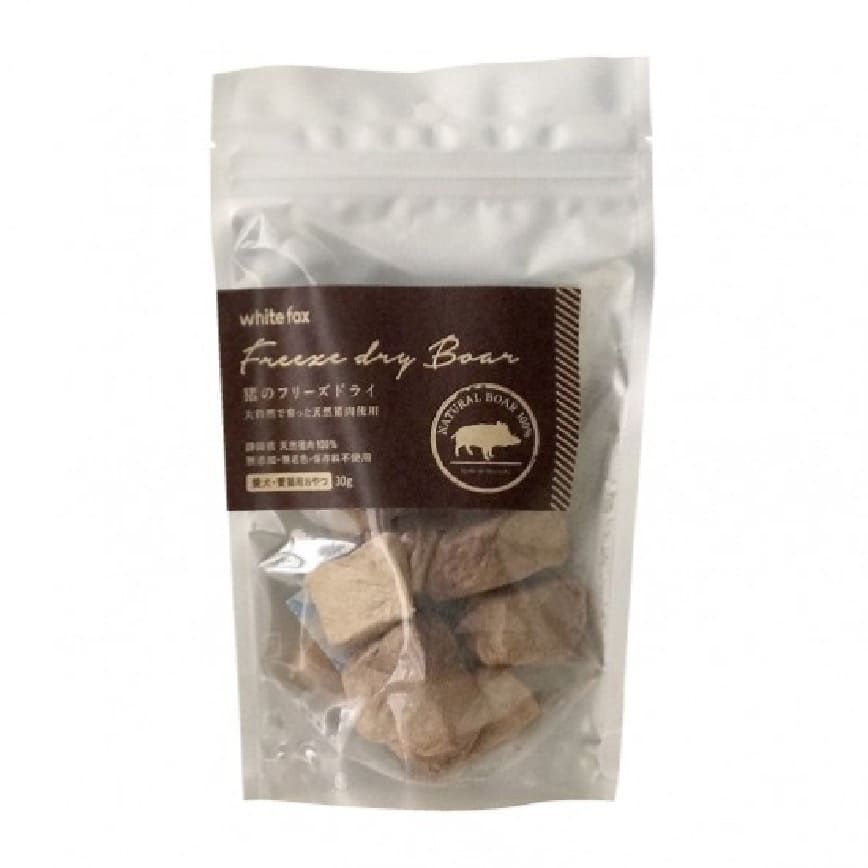 日本WHITE FOX 凍乾脫水 日本國產 豚肉 角切 30g (貓犬用)