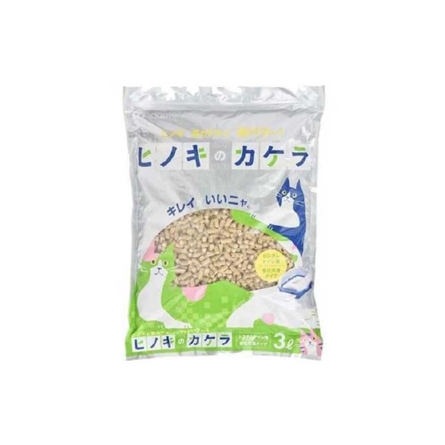 日本SANMATE 檜のカケラ 木貓砂 3L (銀色)