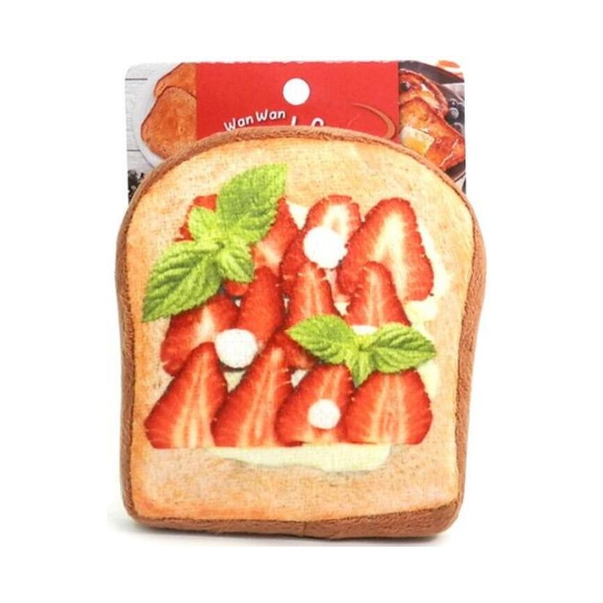 日本Wan Wan Breakfast 狗狗玩具 忌廉草莓厚多士 一個入 (停售)