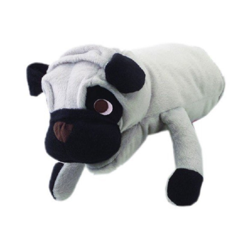 日本Bonbi ILOVEPETS Animal Mitten LoveDog 狗狗手偶玩具 灰黑八哥犬 一個入