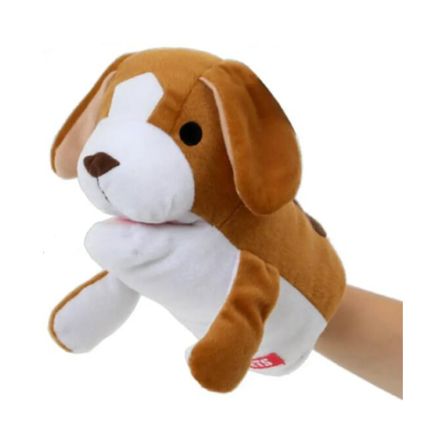 日本Bonbi ILOVEPETS Animal Mitten LoveDog 狗狗手偶玩具 啡白比高犬 一個入