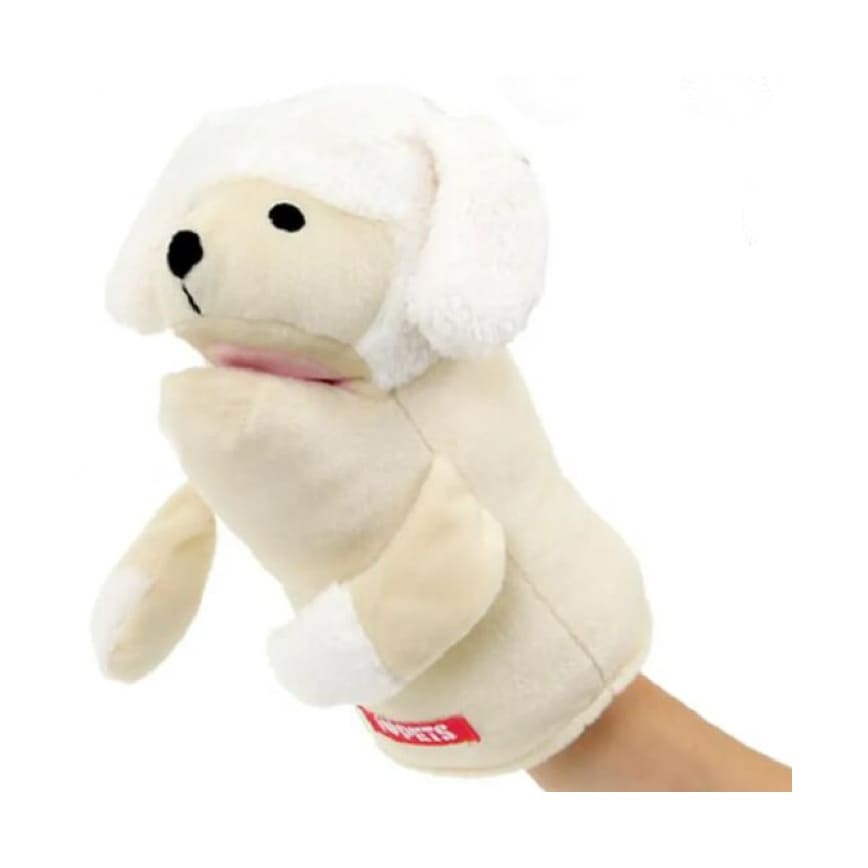 日本Bonbi ILOVEPETS Animal Mitten LoveDog 狗狗手偶玩具 白色貴婦狗 一個入