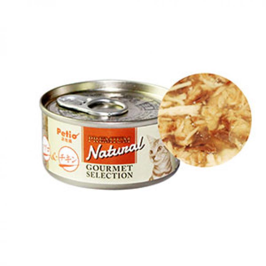日本Petio Premium Natural Gourmet Selection 罐頭 鮪魚．雞肉味 80g (橙色) (賞味期限 2021.07.19)