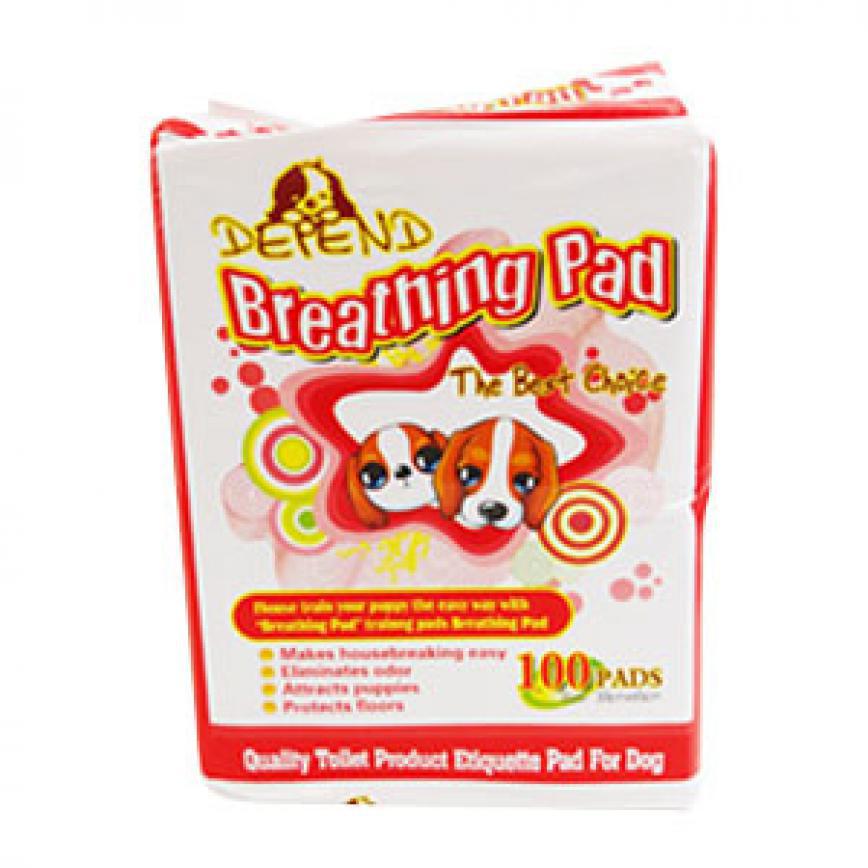 Breathing Pad 竹碳寵物尿墊 狗尿墊 狗尿片 [33*45 S碼 100PADS] (紅)