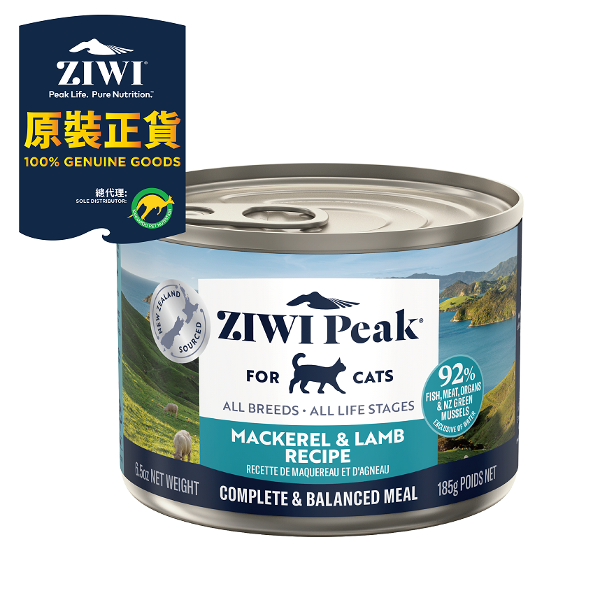 ZiwiPeak 貓 鯖魚羊肉 185g