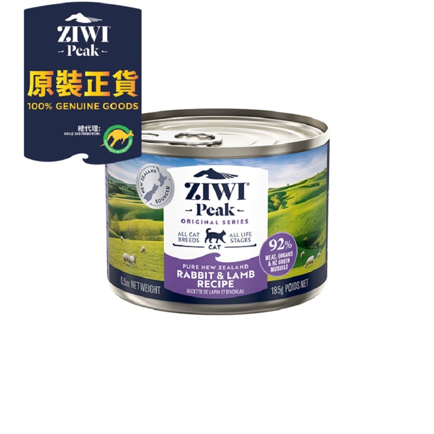 ZiwiPeak 貓罐頭 兔肉及羊肉配方 185g