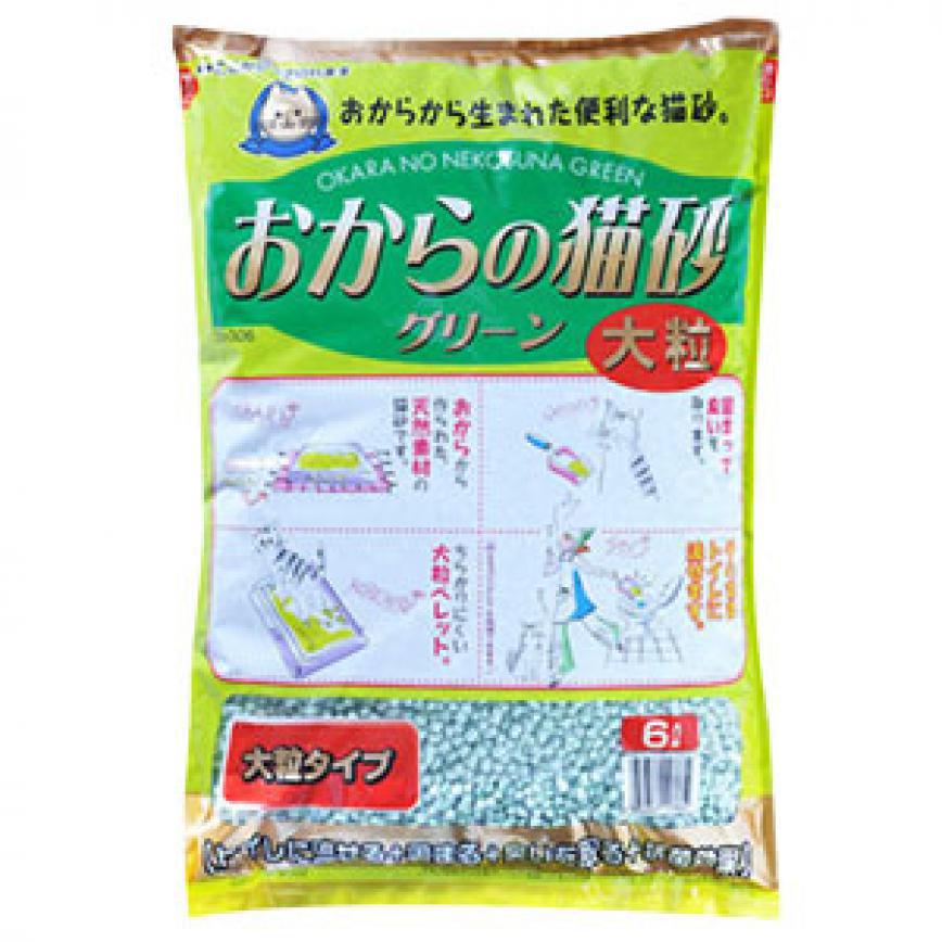 日本Hitachi 豆腐貓砂 綠色綠茶味 大粒裝 6L 圖 1