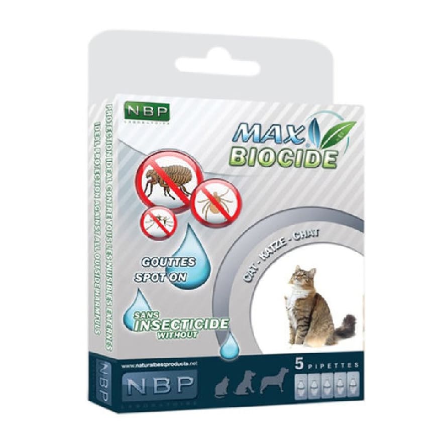 Max Biocide 天然騷蚤去牛蜱滴劑 (貓用) (NW956020) (使用期限 12.2021)