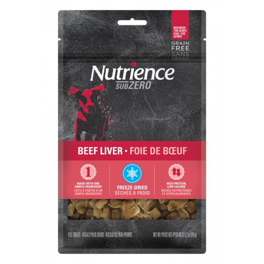 Nutrience SUBZERO 狗零食 凍乾脫水狗小食 鮮牛肝 90g (D6524)