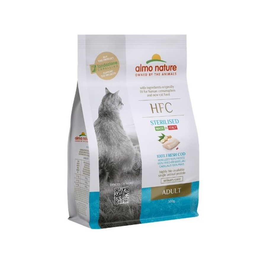 Almo Nature HFC 成貓或絕育貓糧 新鮮鱈魚 1.2kg (9160)