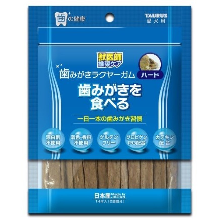 日本TAURUS 獸醫師推獎 狗零食 磨牙潔齒硬條 14本入 圖 1