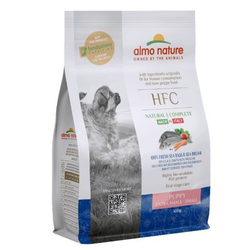 Almo Nature HFC 幼犬糧 新鮮鱸魚鯛魚 細粒裝 300g (9200) (停售) 圖 1