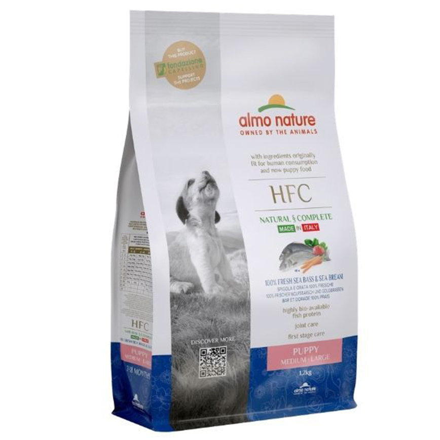 Almo Nature HFC 幼犬糧 新鮮鱸魚鯛魚 大粒裝 8kg (9350) (TBS) 圖 1