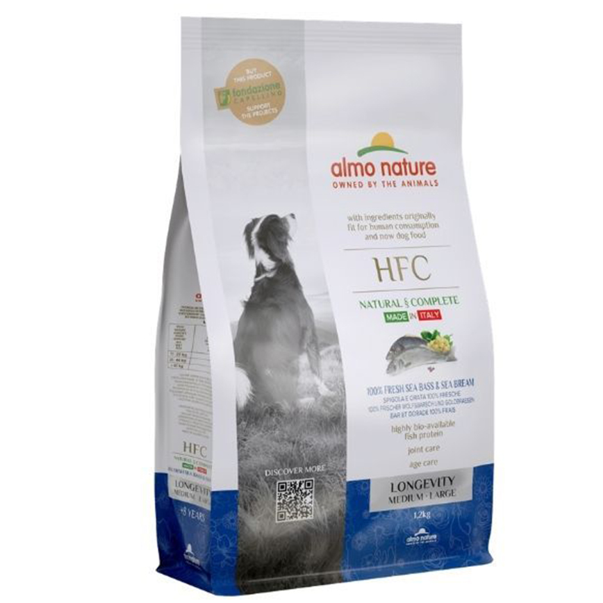 Almo Nature HFC 狗糧 養生新鮮鱸魚鯛魚 大粒裝 1.2kg (9320) (TBS)