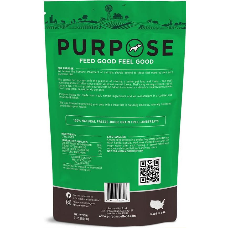 Purpose 狗零食 羊肝凍乾生肉小食 3oz (賞味期限 2021.09.04) 圖 2