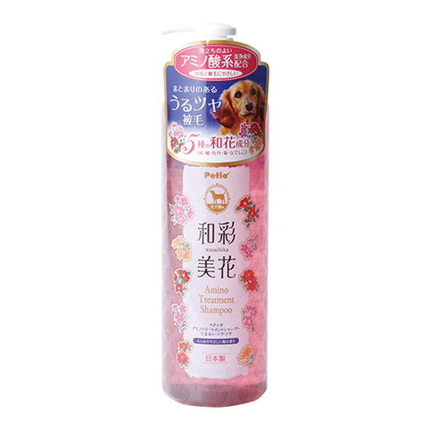 和彩美花 日本製氨基酸護理 犬用花香低刺激洗毛液 保濕&光澤 480ml 圖 1