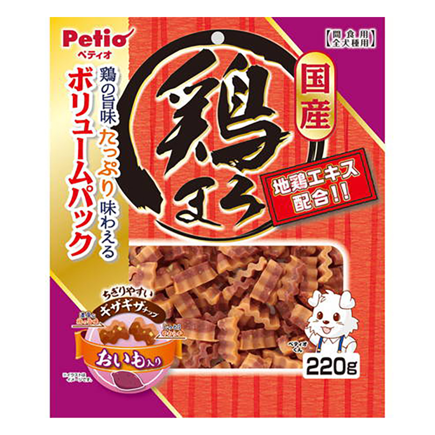 Petio 狗零食 日本產濃郁蒸雞肉波浪條 甘薯 220g (90503107) 圖 1