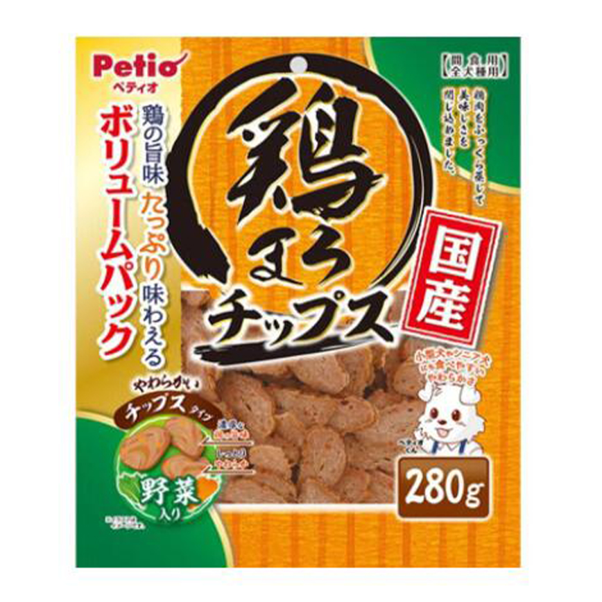 Petio 狗零食 日本產濃郁蒸雞片 高纖蔬菜 280g (綠) (90502646) (TBS) 圖 1