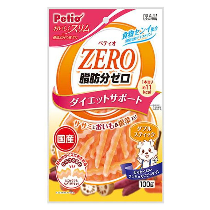 Petio 狗零食 日本產 零脂肪低卡雞胸肉及甘薯雙色波浪條 腸胃健康 100g (90500917) 圖 1