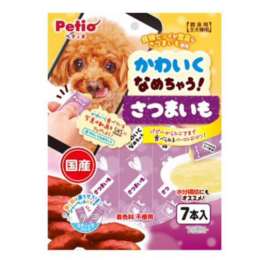 Petio 狗零食 日本產高纖甘薯醬 腸胃健康 水分補充 7支裝 (90502313) 圖 1