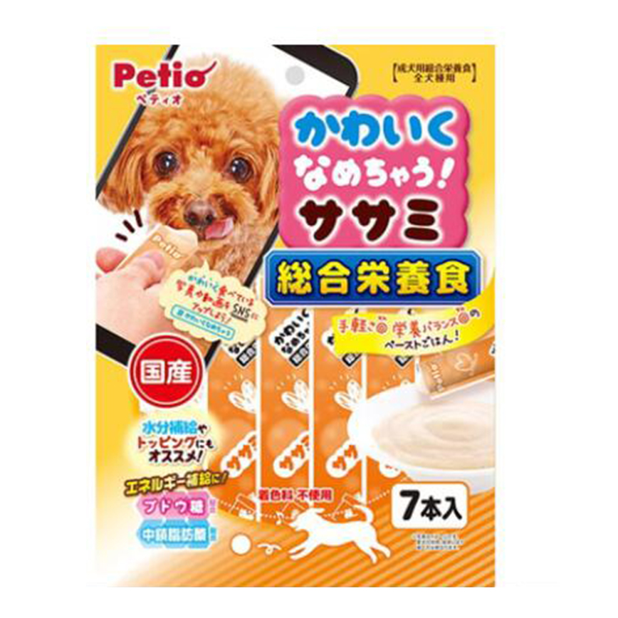 Petio 狗零食 綜合營養 日本產低脂雞胸肉醬 健康腸道 水分補充 7支裝 (90502449) 圖 1