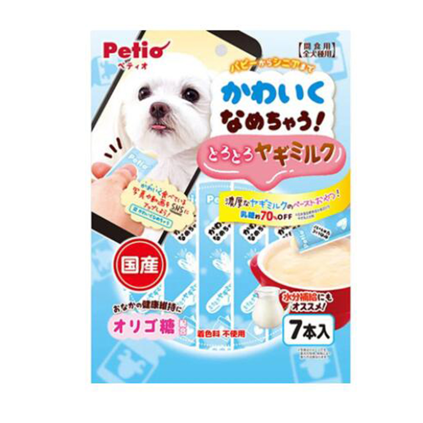 Petio 狗零食 綜合營養 日本產低脂山羊醬 健康腸道 水分補充 7支裝 (90502450) 圖 1